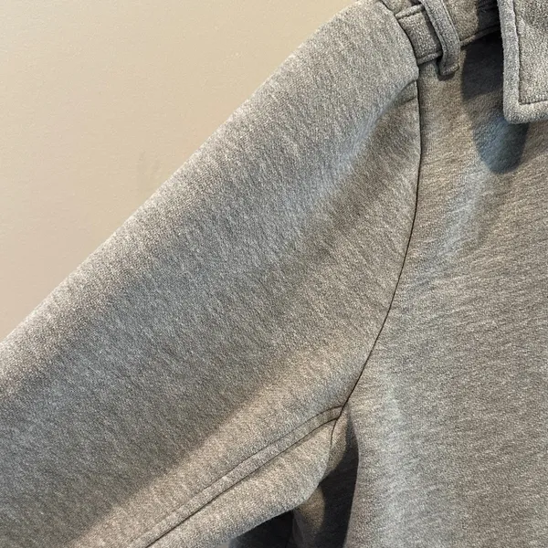 American Eagle Outfitters‎ XL Vintage Y2K Fleece Light Gray Peacoat - Image 7
