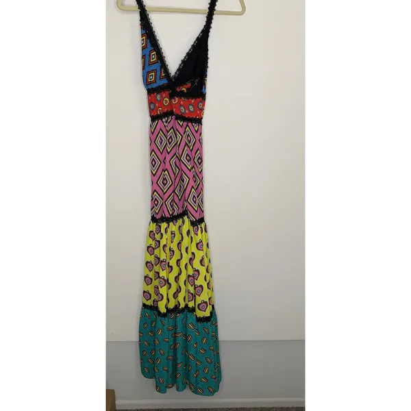 Alice + Olivia X Carla Kranendonk Karolina Paneled Maxi Dress Womens Size 6 - Image 3