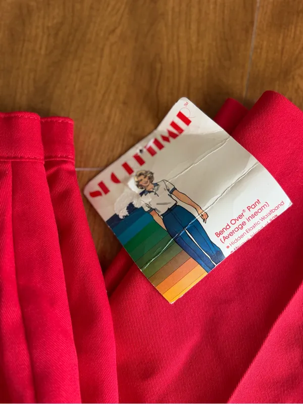 Vintage Levi’s Womenswear Red High Waist Trousers Deadstock 70s Pants - Image 11