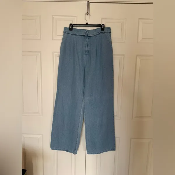 BNWT PacSun Light Blue Fold Over Jeans - Image 8
