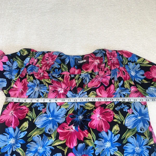 Reformation Floral Midi Dress Multicolor Size L - Image 3