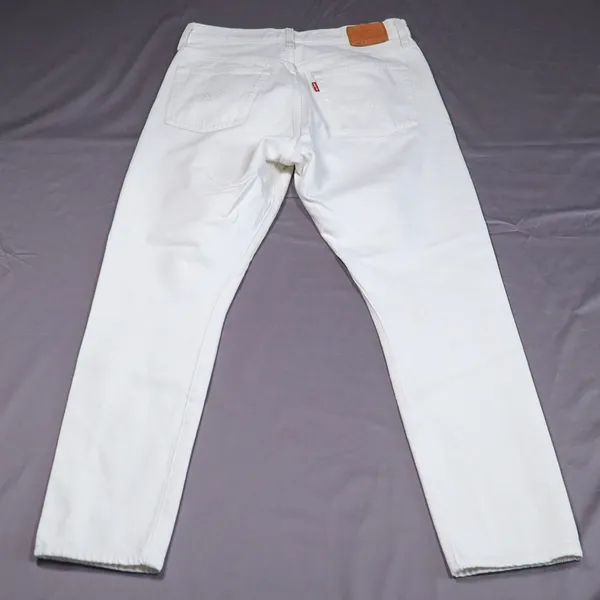 Levi's 501 Skinny Jeans‎ Women 28 White Distressed Button Fly High Rise Denim - Image 10