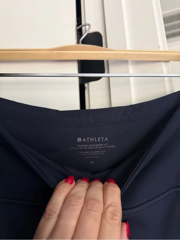 Athleta Fairway High Rise Golf 18” Skort Navy Blue - Image 5