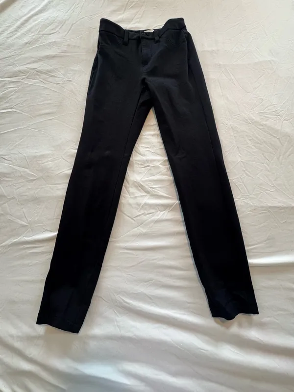 LC Lauren Conrad Black high-wasted straight-leg work pants - Image 2
