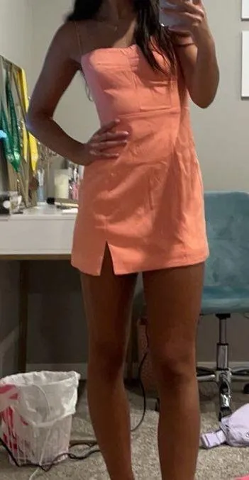 Hello Molly Can’t Stop This Dress Orange - Image 3