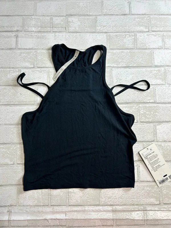 lululemon athletica Double Strapped Yoga Tank - Ribbed Black Size 8 - Image 3