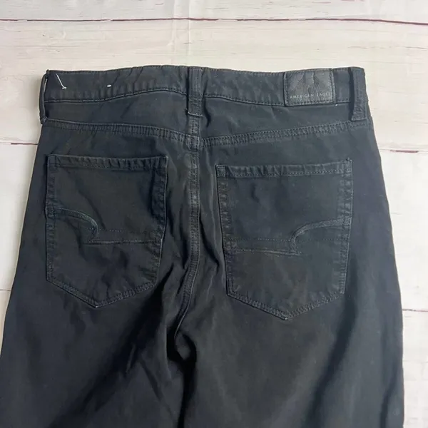 American Eagle Outfitters Women's Distressed Black Skinny Jeans Sz 4 - Image 4