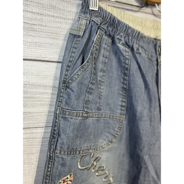 Vintage Y2K cropped jeans women Baggy Size S-M - Image 5