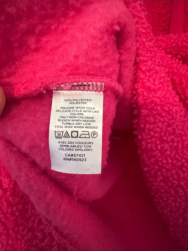 LOFT Bright Fuchsia Plush Sherpa Hooded Pullover - Image 5