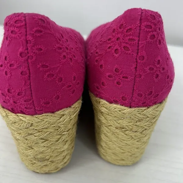 CHAPS Dakoda eyelet wedge peep toe shoes size 7 - Image 3