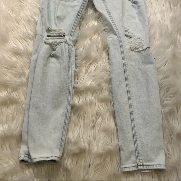Old Navy Women's Size 6 Rockstar Super Skinny‎ High Rise Jean Light Maui Destroy - Image 4