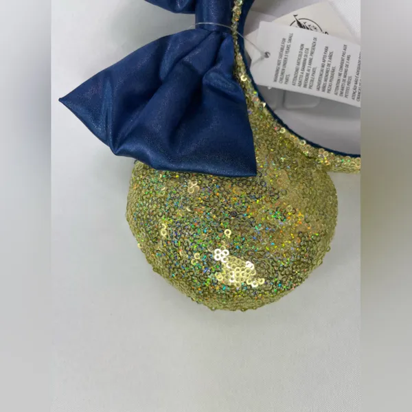 NWT Disney Parks WDW 50th Anniversary Gold Sequin Headband Minnie Ears - Image 3