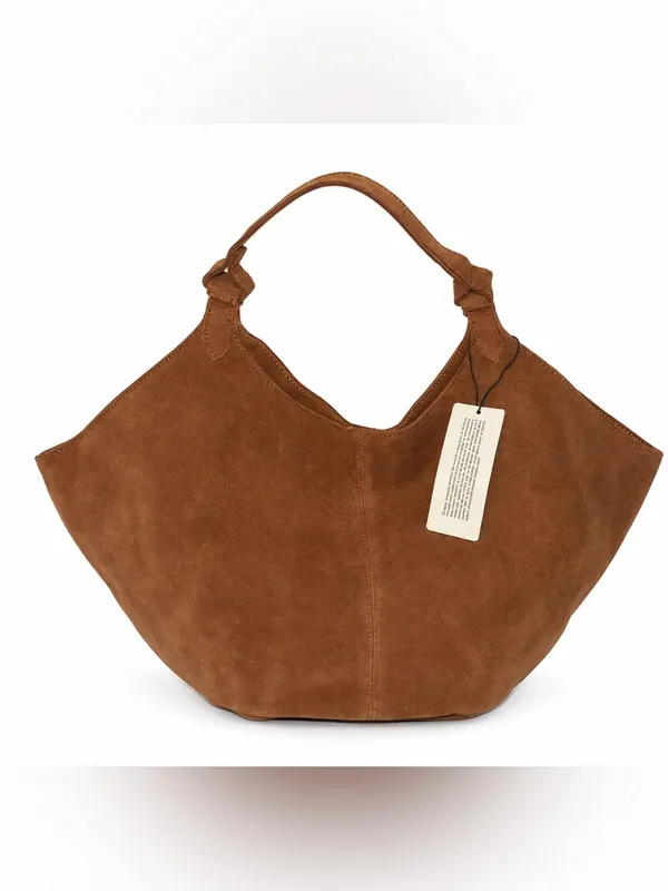M.I.L.A. Emma Suede Bag in Brown Toffee - Image 4