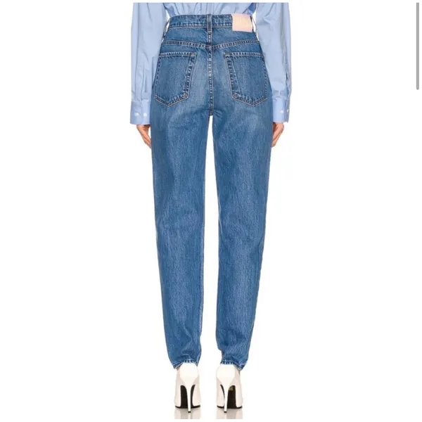 NWT MOTHER Mother Snacks! JeansBlue Denim High Waisted Twizzy‎ Skimp Sz 29 $198 - Image 4