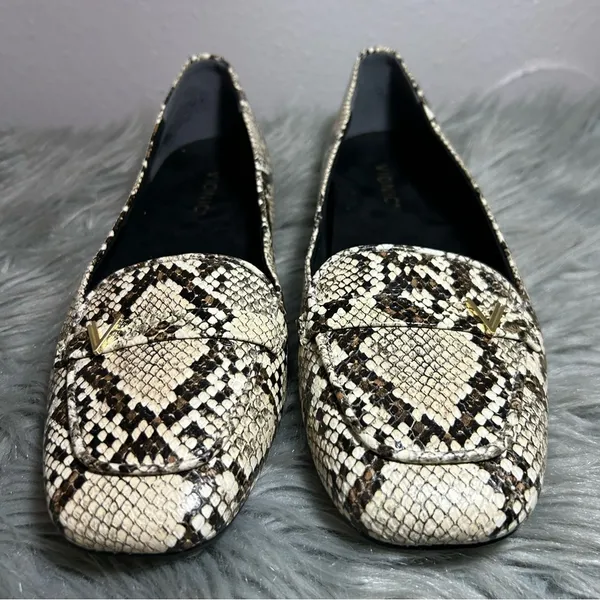 Vionic Hayes Loafer Ivory/Multicolor Snakeskin Patterned Loafers Size 9 - Image 5