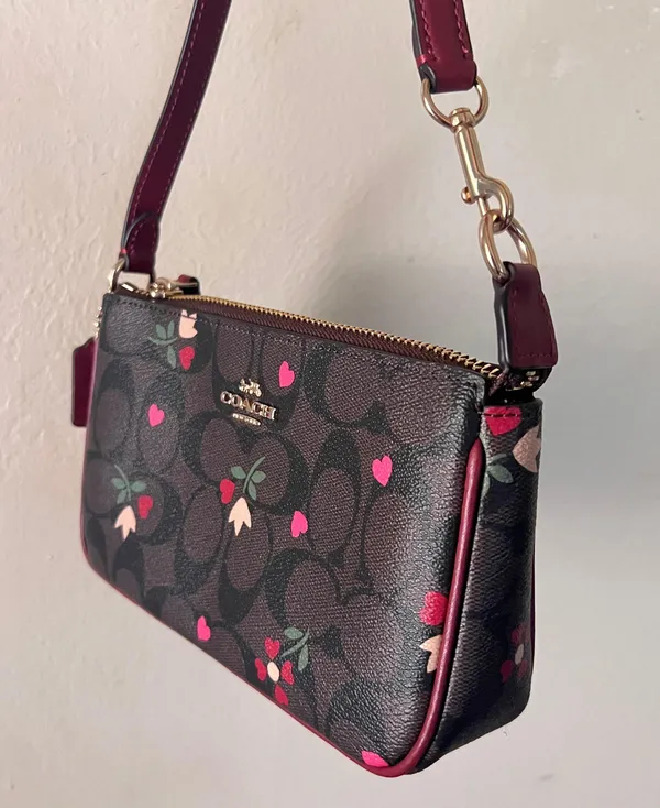 coach Nolita 19 In Signature Canvas With Heart Petal Print c7659 - Image 2