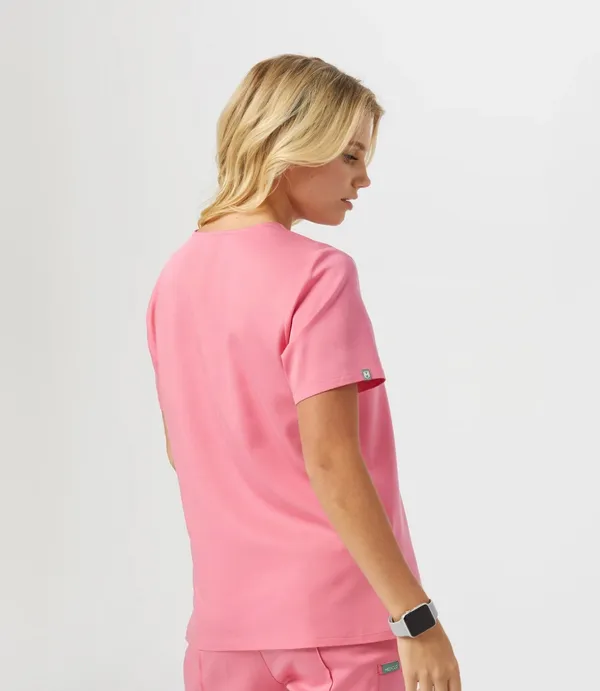 Rose Pink TENCEL™ Sal‎ ‎ Essential Scrub Top - Image 3