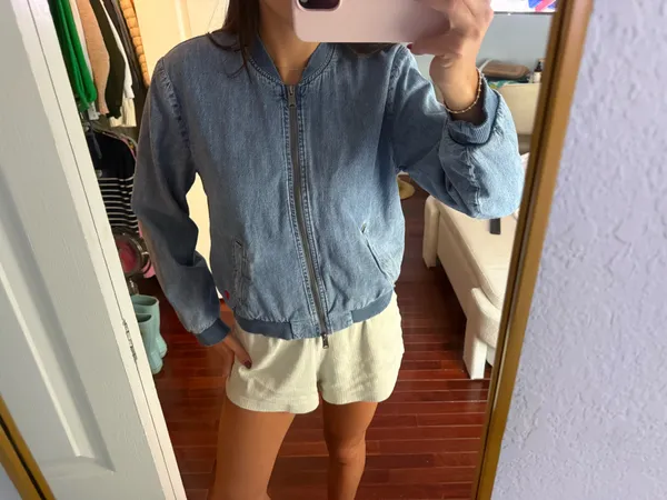Lucky Brand Bomber Denim Jacket - Image 4