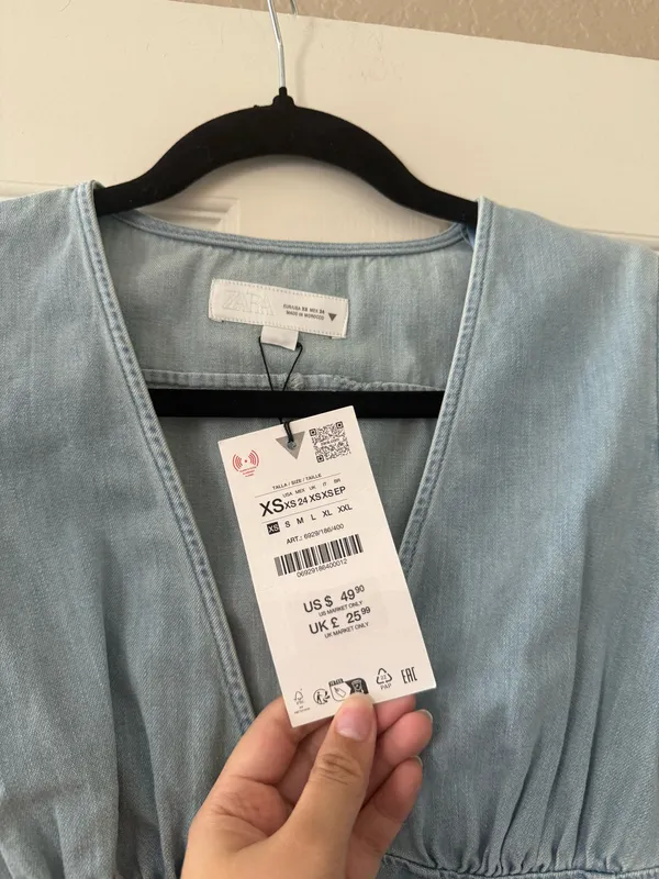 BNWT Zara TRF Blue Denim Mini Dress - Image 13