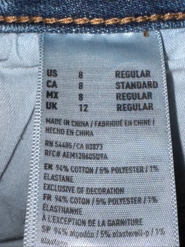 American Eagle High Rise Slim Jeans Distressed Women’s 8 - Image 9