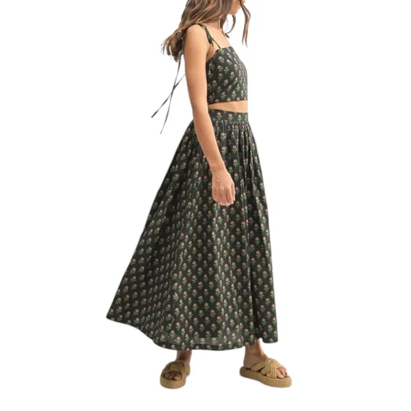 NEW Mable Floral Crop Top and Skirt Set Boho Cottagecore - Image 5