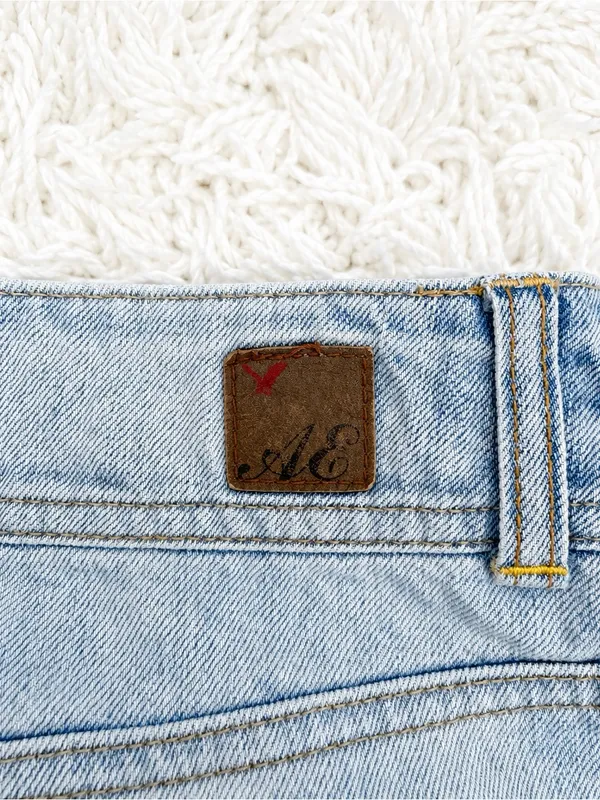 American Eagle Outfitters Light Blue Denim Mini Skirt - Image 6