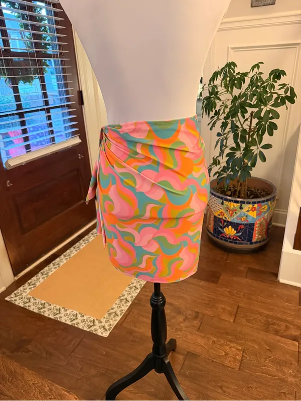Show Me Your MuMu Disco Barbie Tie-Front Swim Sarong - Image 4