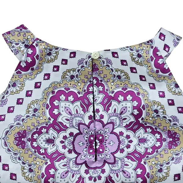 Ann‎ Taylor Womens Purple Mandala Print Halter Neck Blouse Top Satin Size M NEW - Image 6