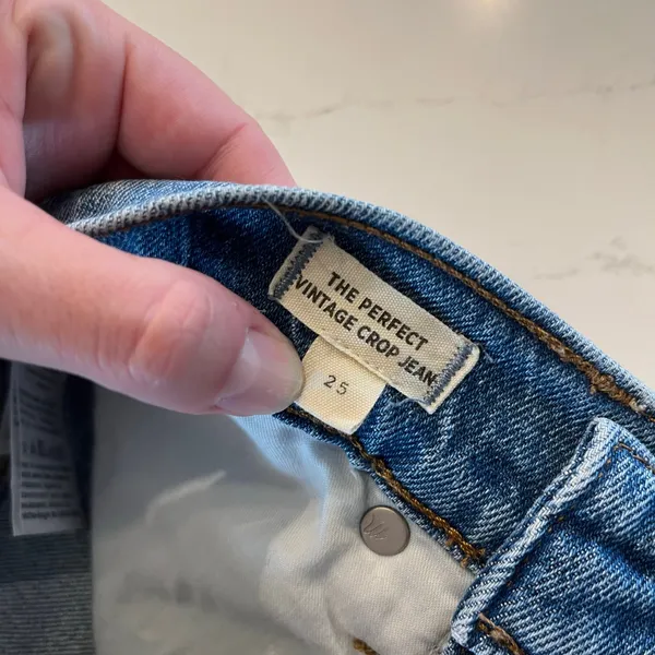 Madewell The Perfect Vintage Crop Jean Rosabelle Wash: Comfort Stretch‎ Edition - Image 8