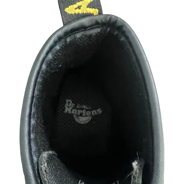 Doc Dr. Martens Awley 6 in 8-Eye Black Leather Combat Boots sz 9 Women's 8 Men's - Image 7