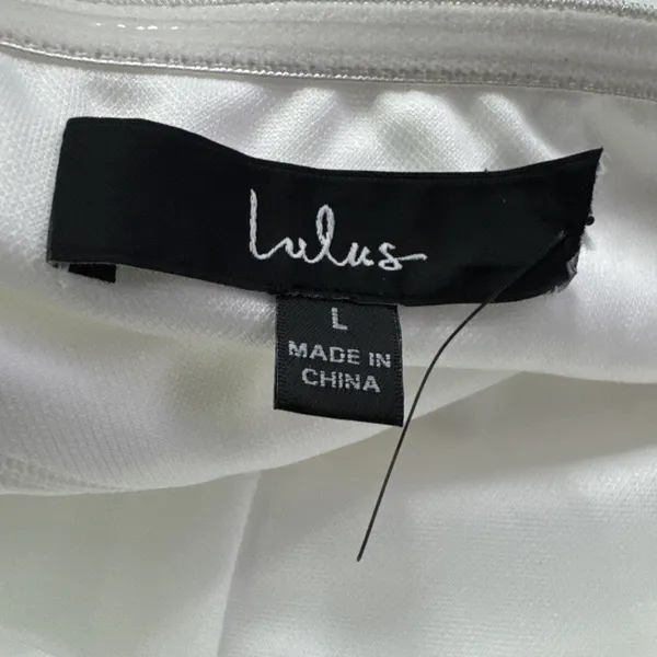 NWOT Lulus Divine Sensation White 3D Embroidered Strapless Mini Dress Size Large - Image 8
