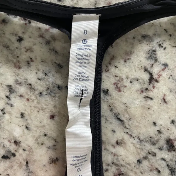 Lululemon Sports Bra Womens 8 Black‎ Racerback Keyhole Athleisure Activewear - Image 4