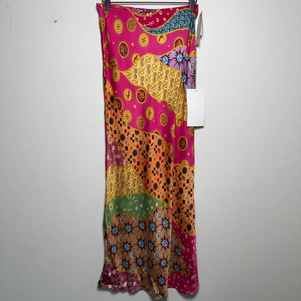 NEW $130 Never Fully Dressed Women Morocco Dorris Maxi Skirt Patchwork Celestial - Image 11