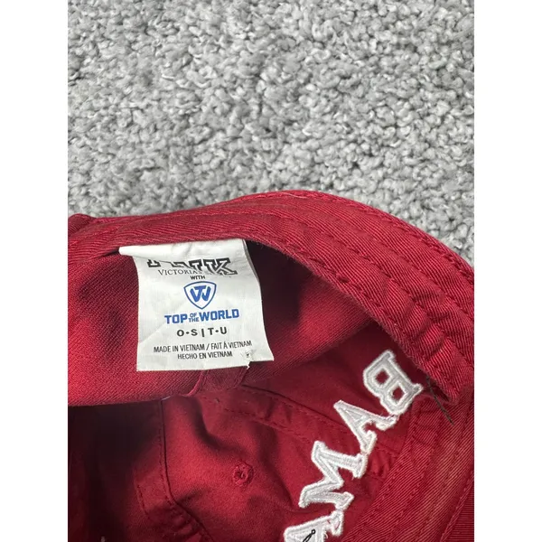 Victorias Secret PINK Alabama BAMA Hat Crimson Red Baseball Cap Top of the World - Image 2