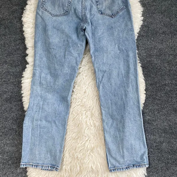 Abercrombie & Fitch Distressed Curve Love Light Wash Ultra High Rise Ankle Jeans - Image 8