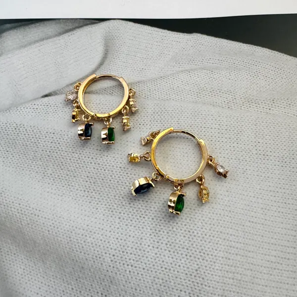Tassel Gold Hoop Earrings for Women - Image 2