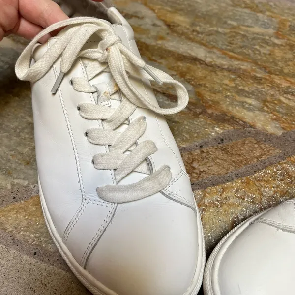Sam Edelman Women's Lupita Lace Up Sneakers White Leather 8 - Image 7