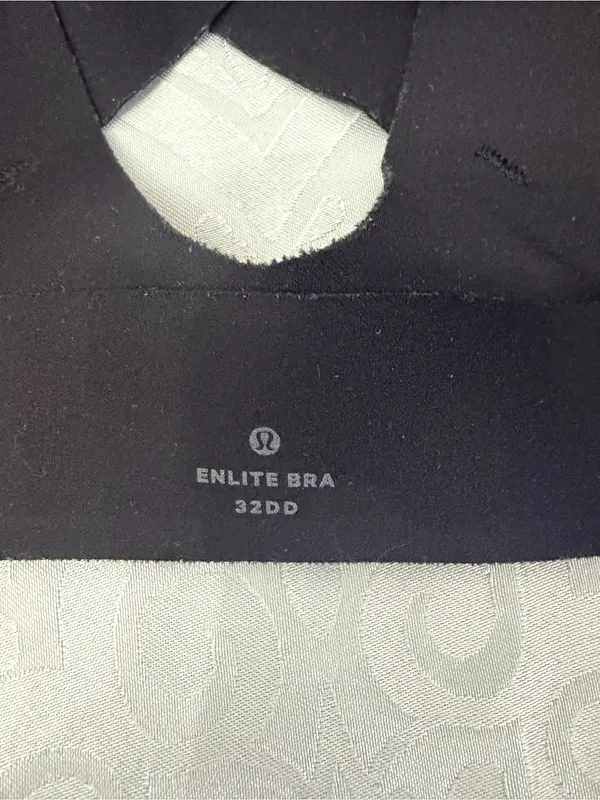lululemon athletica Enlite Black Cross-Back Sports Bra front zip up - Image 4