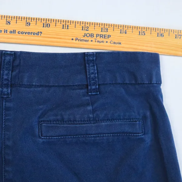 J.Crew Chino Shorts Women 10 Navy Blue Cotton Twill Mid Rise 4 Inseam Casual - Image 4
