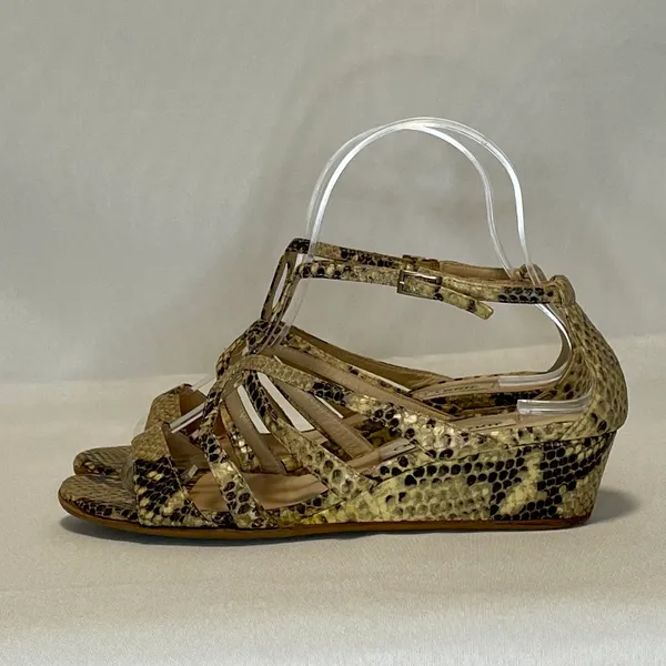 Women’s Jimmy Choo Snakeskin Wedge Sandals size 37 - Image 5