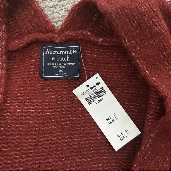 Abercrombie & Fitch Open-Front Cardigan Sweater - Rust Brown - Image 6