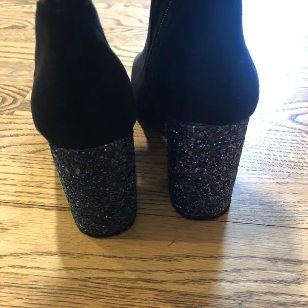 Mix No. 6 Huven Boots Tall Glitter Heel Black - Image 3