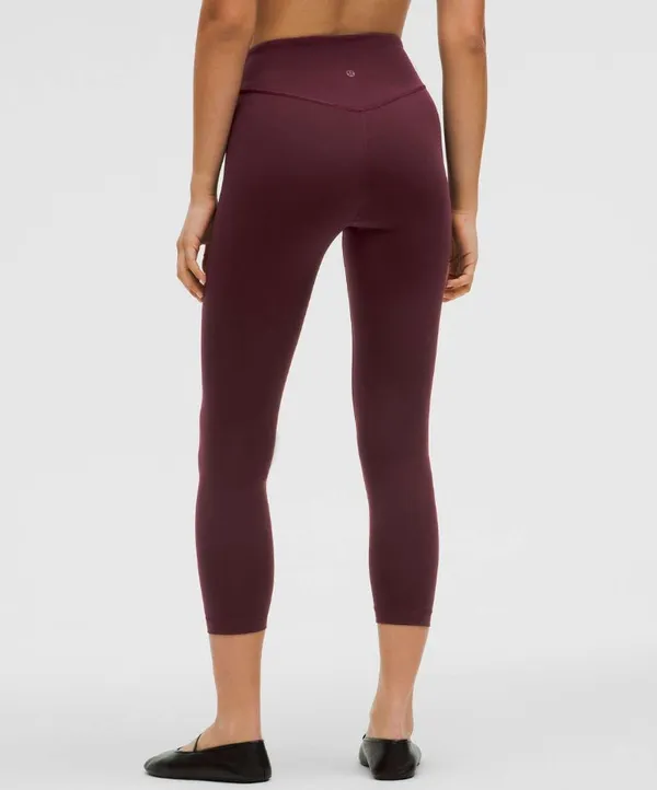 Lululemon Plum Purple Wunder Under High Rise Tights Cropped Ankle Women's size 4 - Image 2