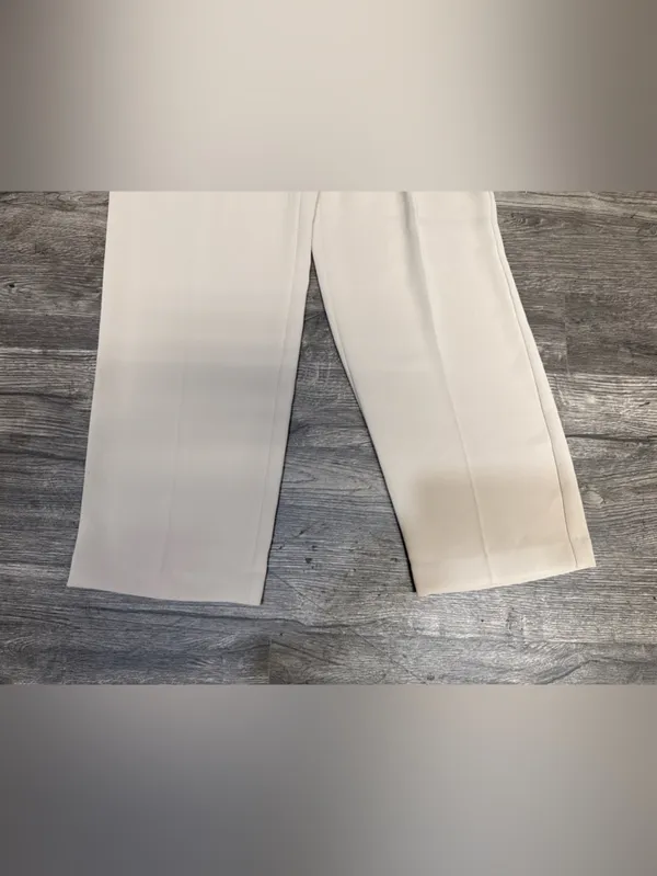 Express Super High Rise Trouser Pants Beige Ivory Size 6R - Image 4