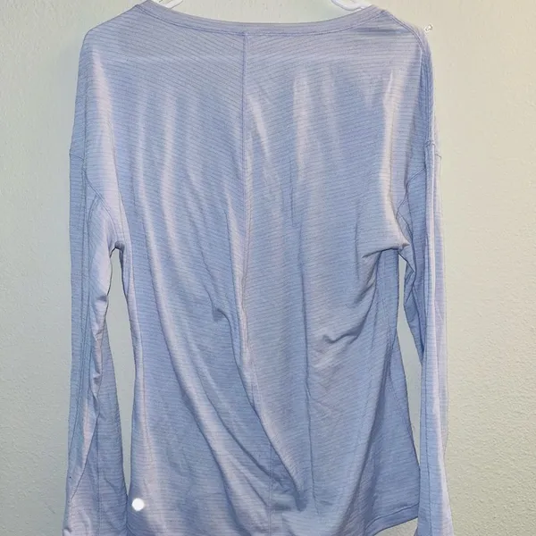 lululemon athletica Light Blue Scoop Neck Long Sleeve Top - Image 6