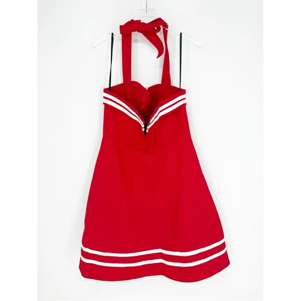 NWT‎ Dead Threads A-Line Halter Neck Dress Women's XL Red Pin Up Girl - Image 3