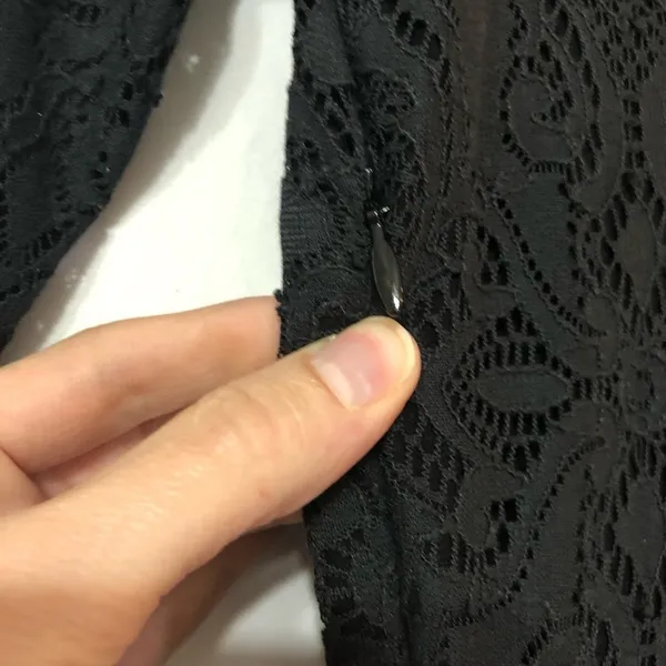 For Love & Lemons Black Lace Bodycon Ilusion Dress Womens XS Cocktail Mini - Image 13