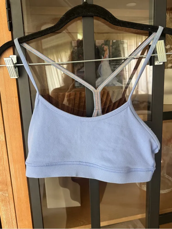 Lululemon Flow Y Bra IV sports racerback Lullaby periwinkle mesh luon - Image 3