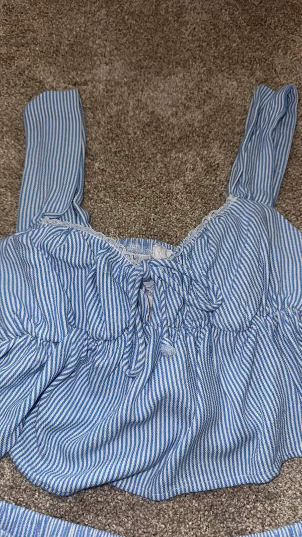 Sienna Sky Blue & White Striped Set - Image 3