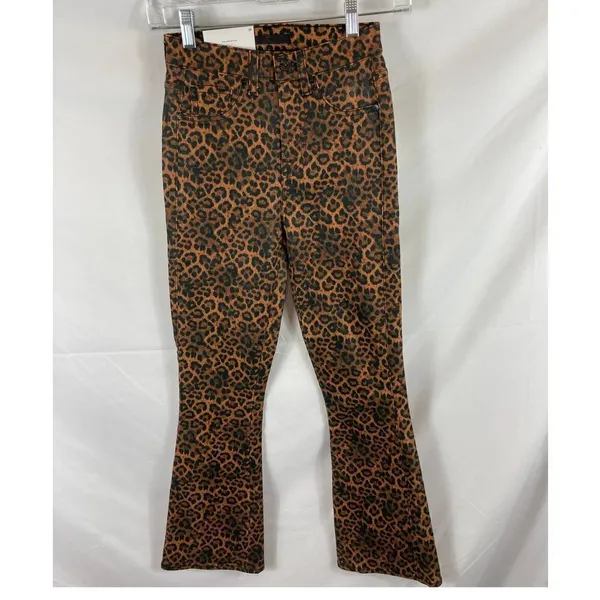 NWT 7 for All Mankind High Waist Slim Kick Jeans Animal Print size 24 - Image 4
